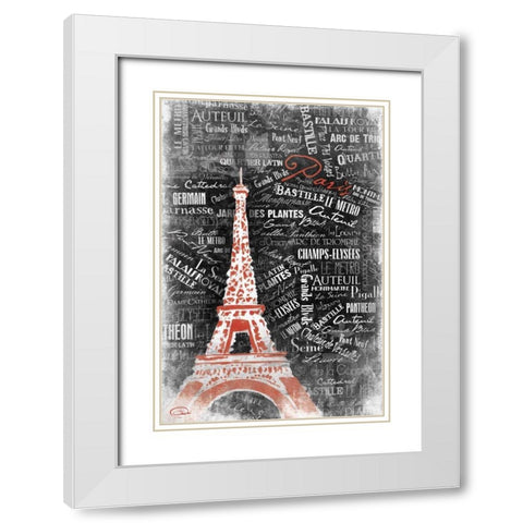 LOVE TOWER White Modern Wood Framed Art Print with Double Matting by OnRei