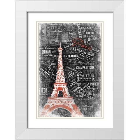 LOVE TOWER White Modern Wood Framed Art Print with Double Matting by OnRei