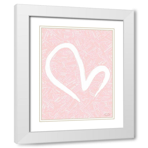 FADED LOVE White Modern Wood Framed Art Print with Double Matting by OnRei