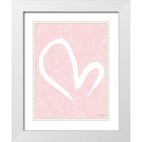 FADED LOVE White Modern Wood Framed Art Print with Double Matting by OnRei