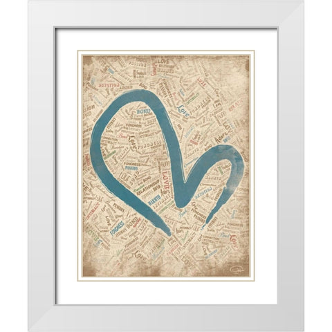 LOVE SOMEONE White Modern Wood Framed Art Print with Double Matting by OnRei