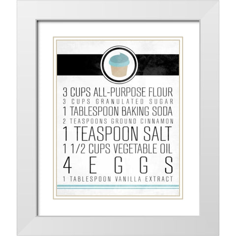 Cupcakes1 White Modern Wood Framed Art Print with Double Matting by OnRei