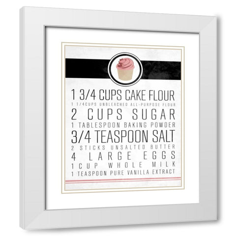 Cupcakes 2 White Modern Wood Framed Art Print with Double Matting by OnRei