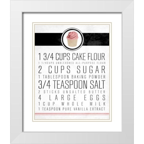 Cupcakes 2 White Modern Wood Framed Art Print with Double Matting by OnRei