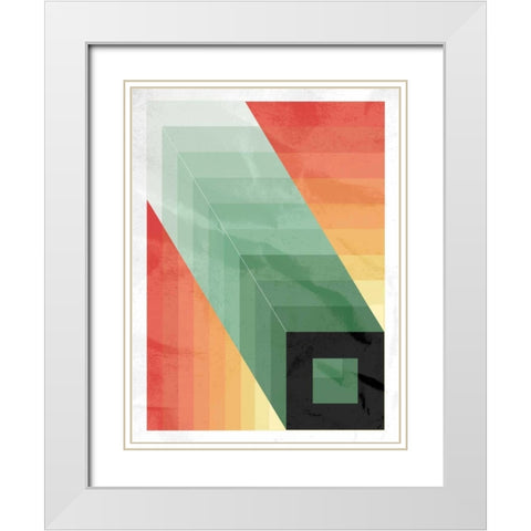 Square White Modern Wood Framed Art Print with Double Matting by OnRei