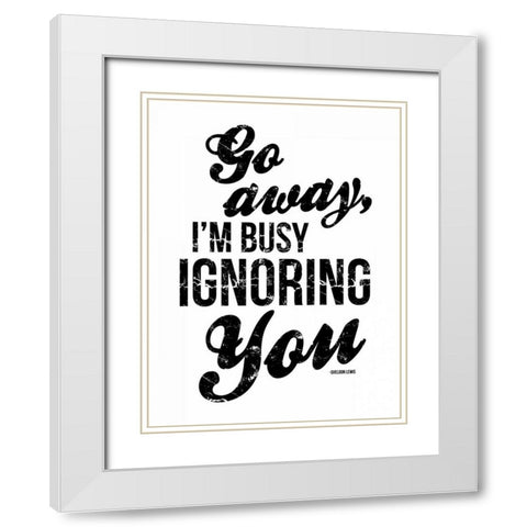 Ignoring White Modern Wood Framed Art Print with Double Matting by OnRei