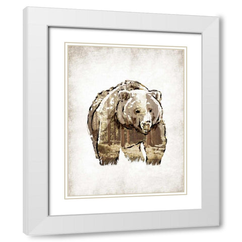 Butch in Woods White Modern Wood Framed Art Print with Double Matting by OnRei