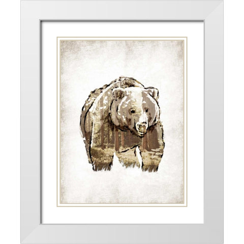 Butch in Woods White Modern Wood Framed Art Print with Double Matting by OnRei