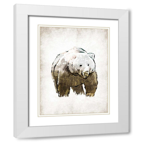 Butch in Forest White Modern Wood Framed Art Print with Double Matting by OnRei