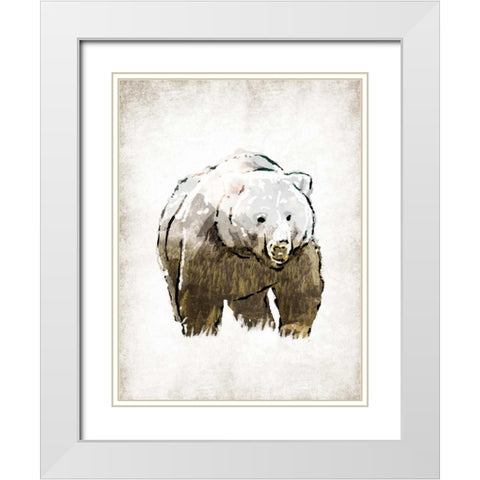 Butch in Forest White Modern Wood Framed Art Print with Double Matting by OnRei