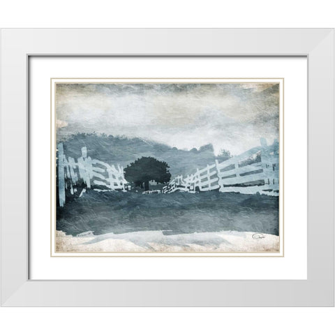 Follow Your Path White Modern Wood Framed Art Print with Double Matting by OnRei