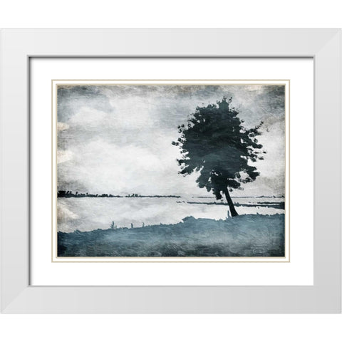 Enjoy The Scenery White Modern Wood Framed Art Print with Double Matting by OnRei