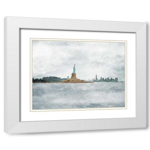 New York State Of Mind White Modern Wood Framed Art Print with Double Matting by OnRei