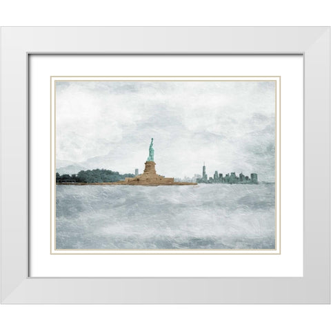 New York State Of Mind White Modern Wood Framed Art Print with Double Matting by OnRei