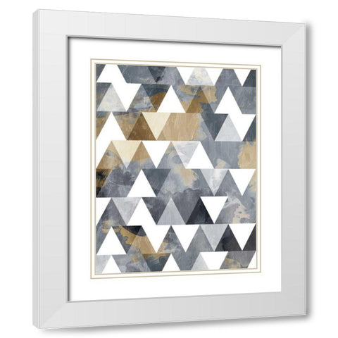 Nuetral Sky Windows White Modern Wood Framed Art Print with Double Matting by OnRei