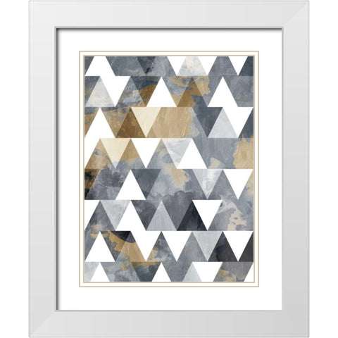 Nuetral Sky Windows White Modern Wood Framed Art Print with Double Matting by OnRei