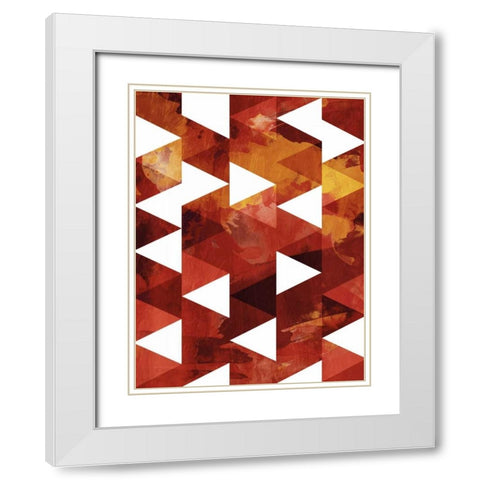 Breath Of Fire White Modern Wood Framed Art Print with Double Matting by OnRei