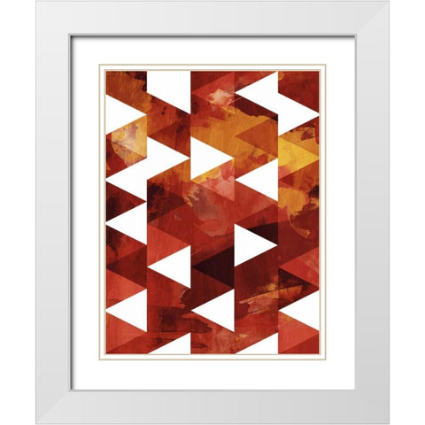 Breath Of Fire White Modern Wood Framed Art Print with Double Matting by OnRei