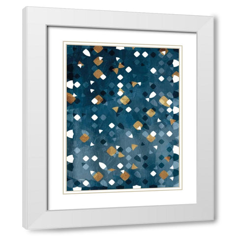 Lost In Abstract White Modern Wood Framed Art Print with Double Matting by OnRei