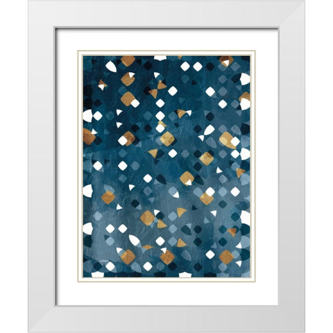 Lost In Abstract White Modern Wood Framed Art Print with Double Matting by OnRei