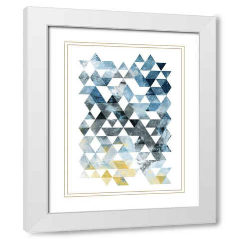 Grey Day Mate White Modern Wood Framed Art Print with Double Matting by OnRei