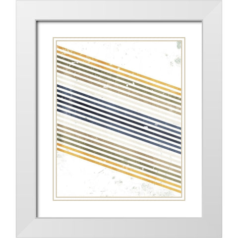 Jean Bright White Modern Wood Framed Art Print with Double Matting by OnRei