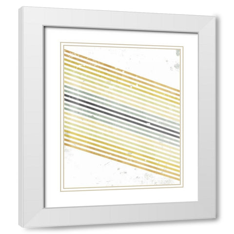 Grey Sun White Modern Wood Framed Art Print with Double Matting by OnRei