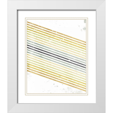 Grey Sun White Modern Wood Framed Art Print with Double Matting by OnRei