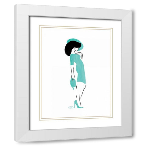 Who Me White Modern Wood Framed Art Print with Double Matting by OnRei