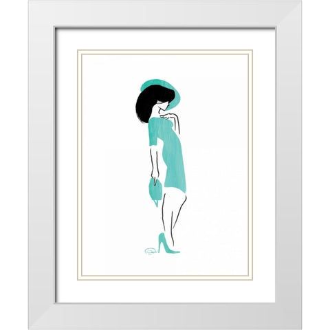 Who Me White Modern Wood Framed Art Print with Double Matting by OnRei