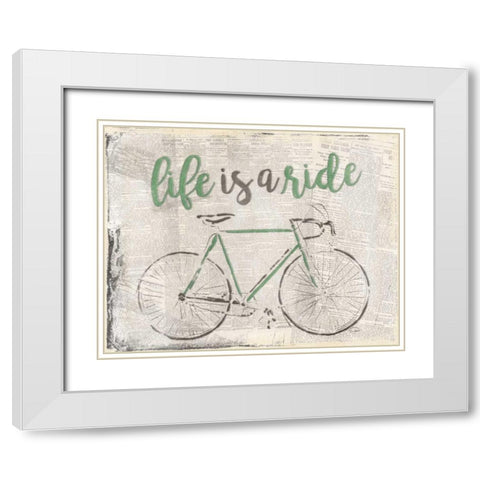 Is A Ride White Modern Wood Framed Art Print with Double Matting by OnRei