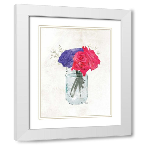 Beauty In A Jar White Modern Wood Framed Art Print with Double Matting by OnRei