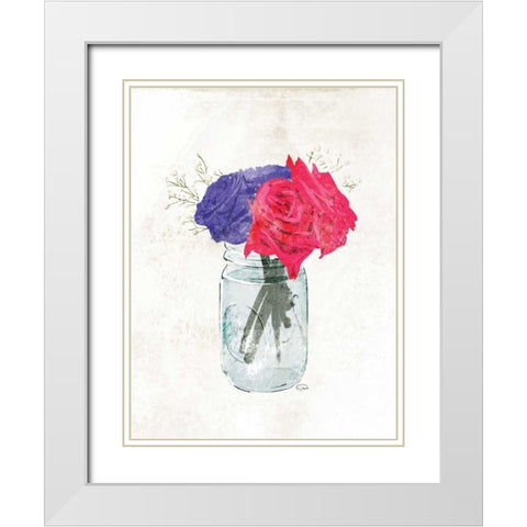 Beauty In A Jar White Modern Wood Framed Art Print with Double Matting by OnRei