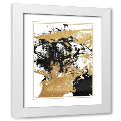 Jaidens Mess White Modern Wood Framed Art Print with Double Matting by OnRei