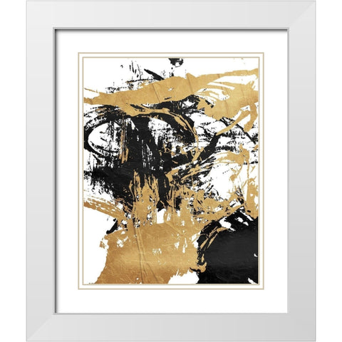 Jaidens Mess White Modern Wood Framed Art Print with Double Matting by OnRei