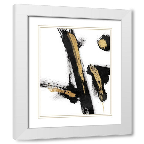 Feel White Modern Wood Framed Art Print with Double Matting by OnRei