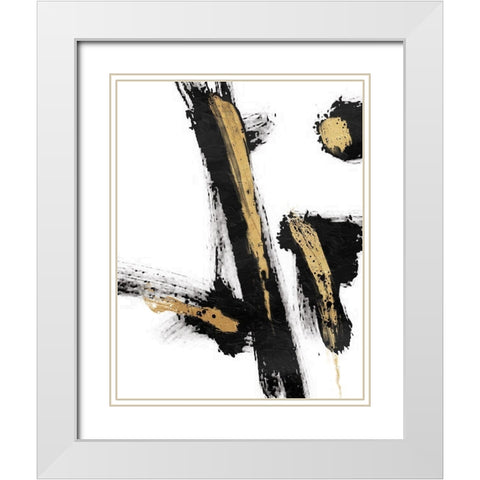 Feel White Modern Wood Framed Art Print with Double Matting by OnRei