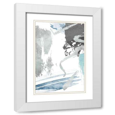 Rainy Dream White Modern Wood Framed Art Print with Double Matting by On Rei