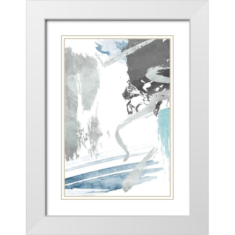 Rainy Dream White Modern Wood Framed Art Print with Double Matting by On Rei