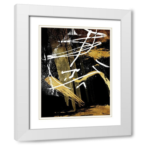 Distraction White Modern Wood Framed Art Print with Double Matting by OnRei