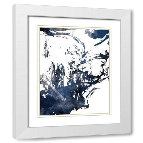 Blue Jay Mix White Modern Wood Framed Art Print with Double Matting by On Rei