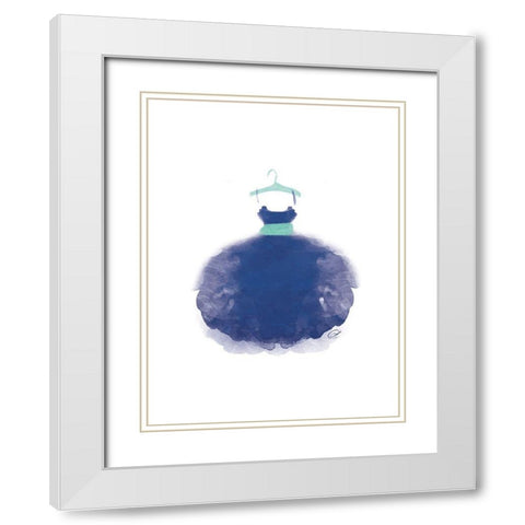 Puffy dress White Modern Wood Framed Art Print with Double Matting by OnRei