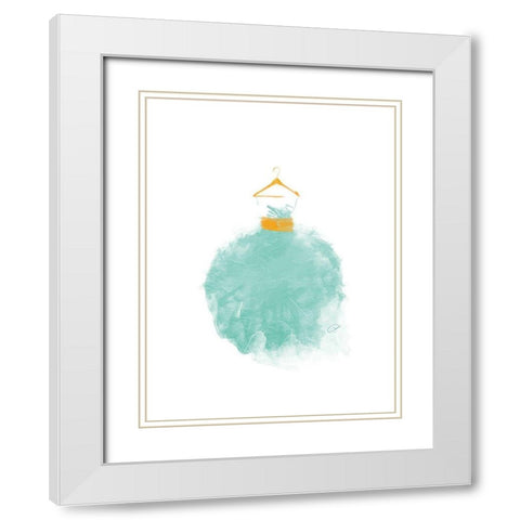 Puffy Dress Four White Modern Wood Framed Art Print with Double Matting by OnRei