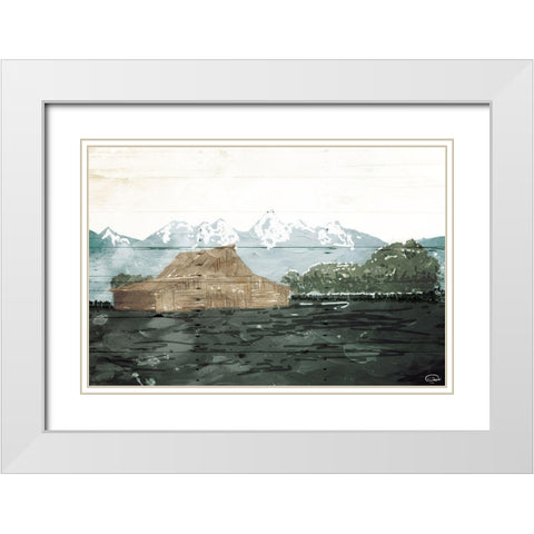 Another Farm Day White Modern Wood Framed Art Print with Double Matting by OnRei