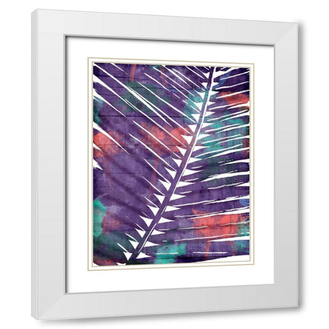 Cool Plant White Modern Wood Framed Art Print with Double Matting by OnRei