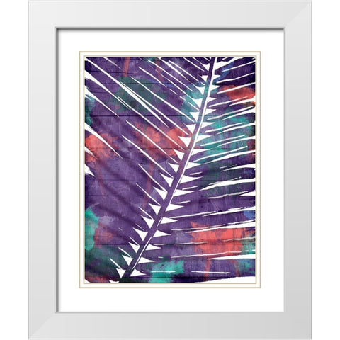 Cool Plant White Modern Wood Framed Art Print with Double Matting by OnRei