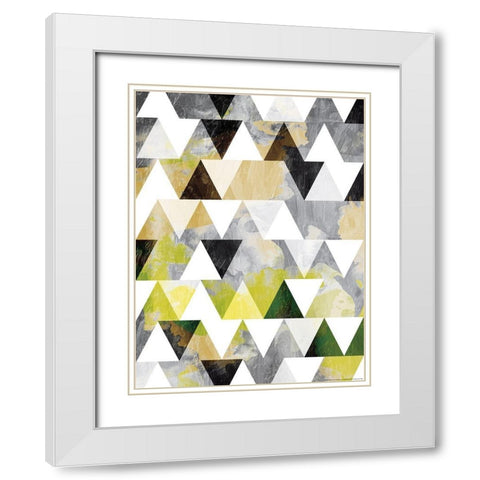 Fun Teeth White Modern Wood Framed Art Print with Double Matting by OnRei