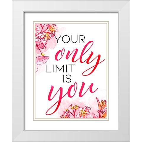 Only You White Modern Wood Framed Art Print with Double Matting by OnRei