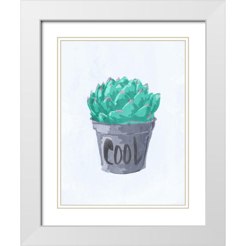 Cool Pot White Modern Wood Framed Art Print with Double Matting by OnRei