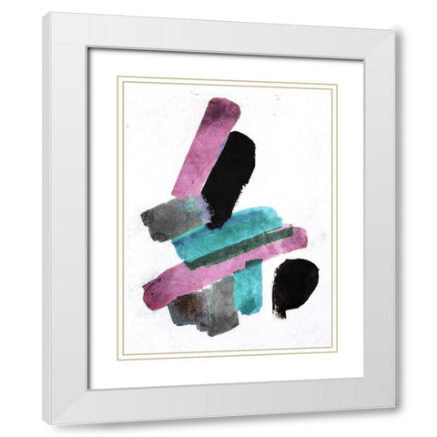 Mark It Up White Modern Wood Framed Art Print with Double Matting by OnRei